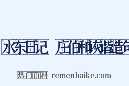 水东日记·庄伯和诙谐造句是什么意思的图片